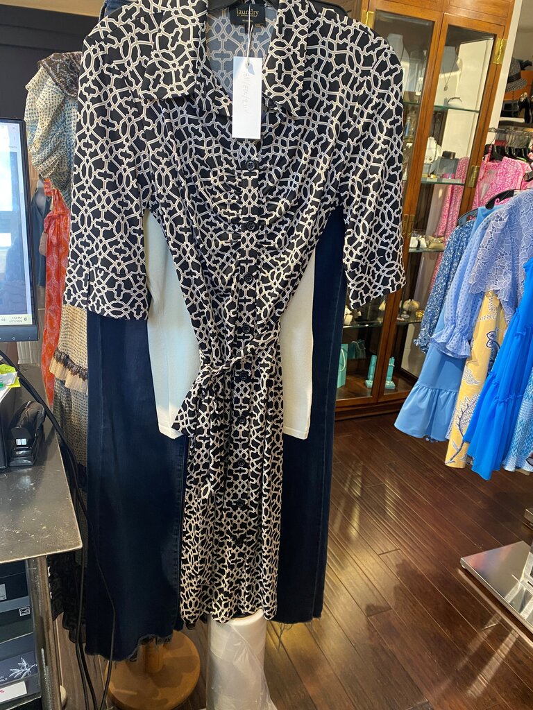 Women's Button-Up Dress with Leopard Print