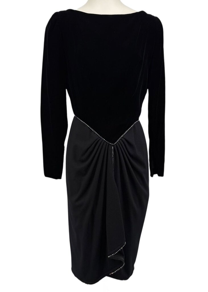 Velvet Stud Gathered Mini Dress