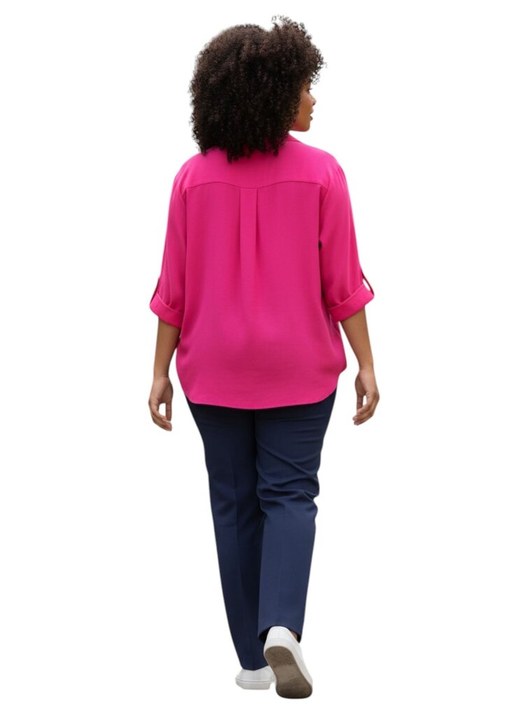 Silk 3/4 Sleeve Button Up \ EB6
