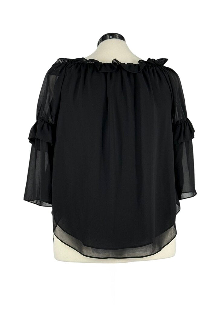 Paula Ryan Ruffle Neck Off Shoulder Blouse