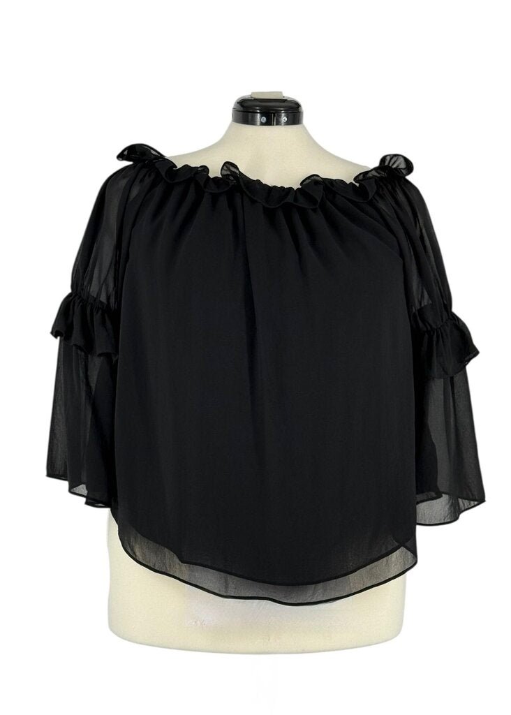 Paula Ryan Ruffle Neck Off Shoulder Blouse