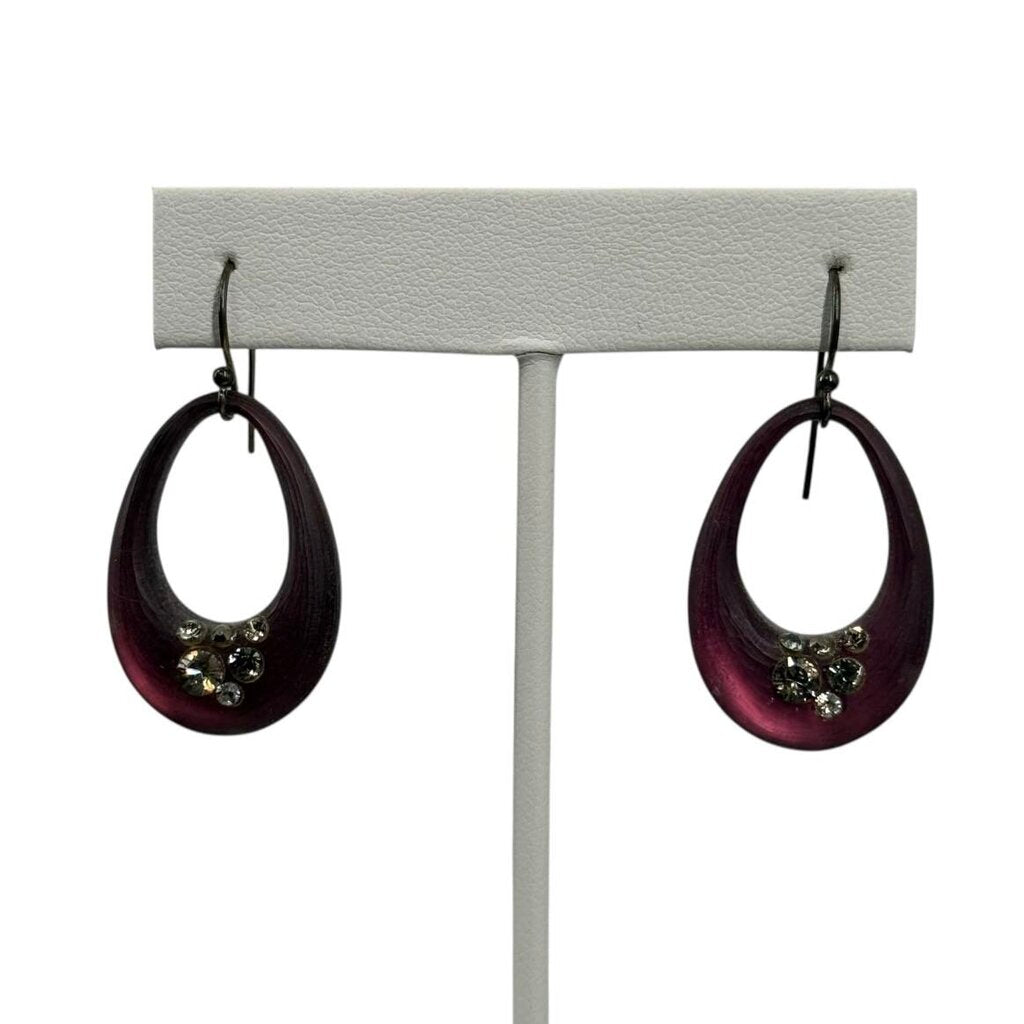 Resin Stone Hoop Earrings