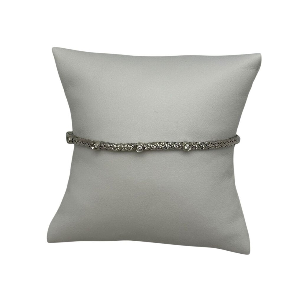 Estate Five Diamond Rope Bangle