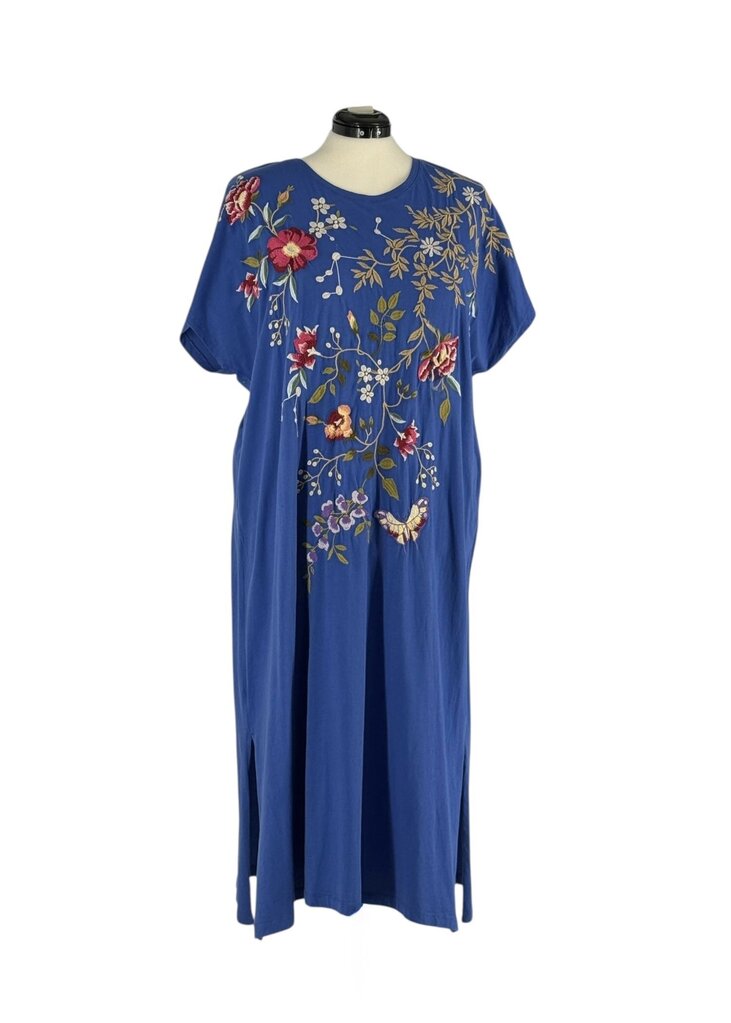 Osaka Embroidered Floral Midi Dress