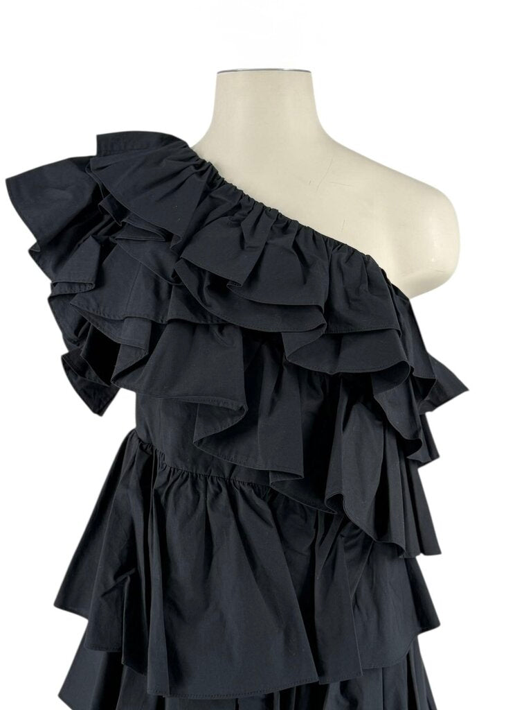 Ulla Johnson Naomi One Shoulder Ruffle Mini Dress