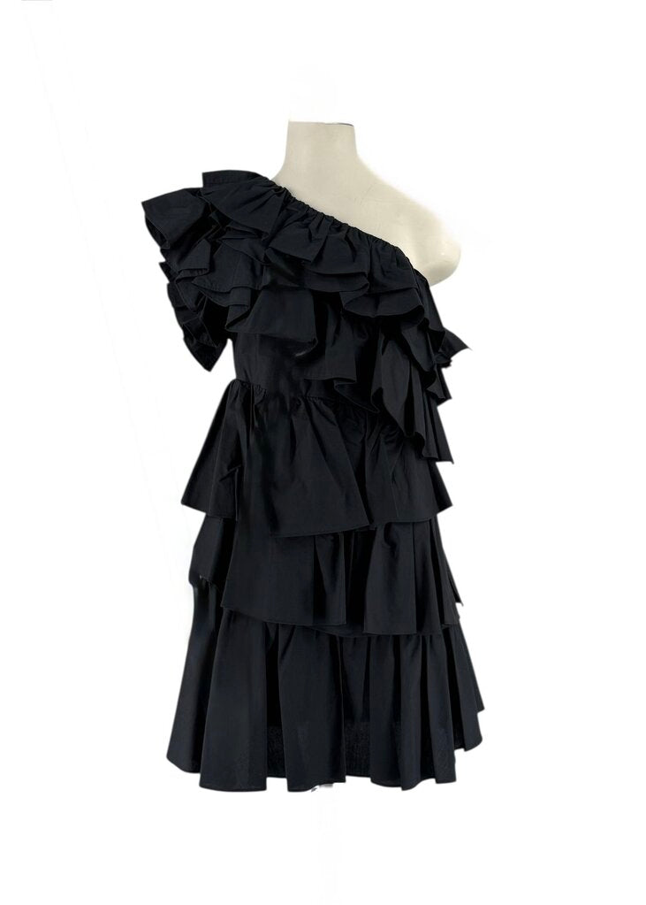 Ulla Johnson Naomi One Shoulder Ruffle Mini Dress