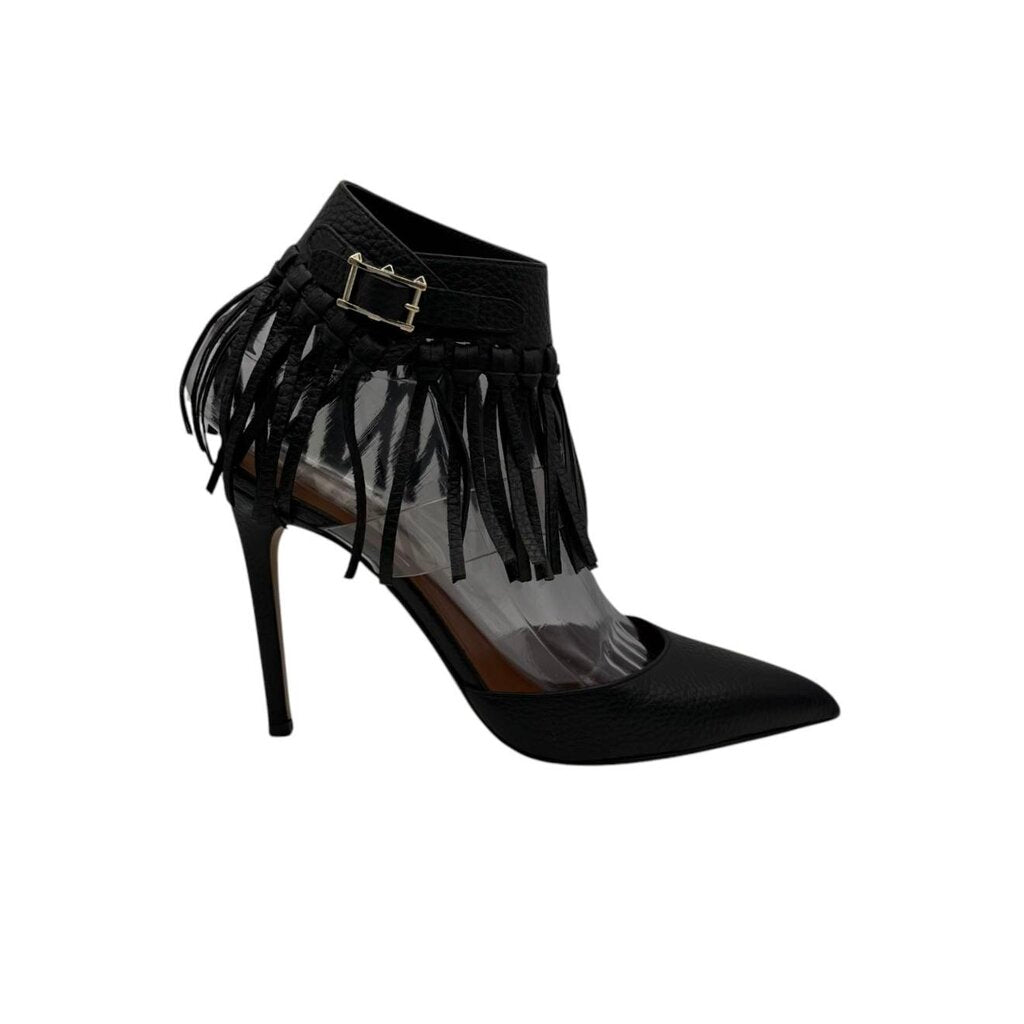 Fringe Ankle Strap Pumps