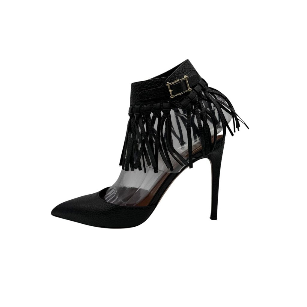 Fringe Ankle Strap Pumps