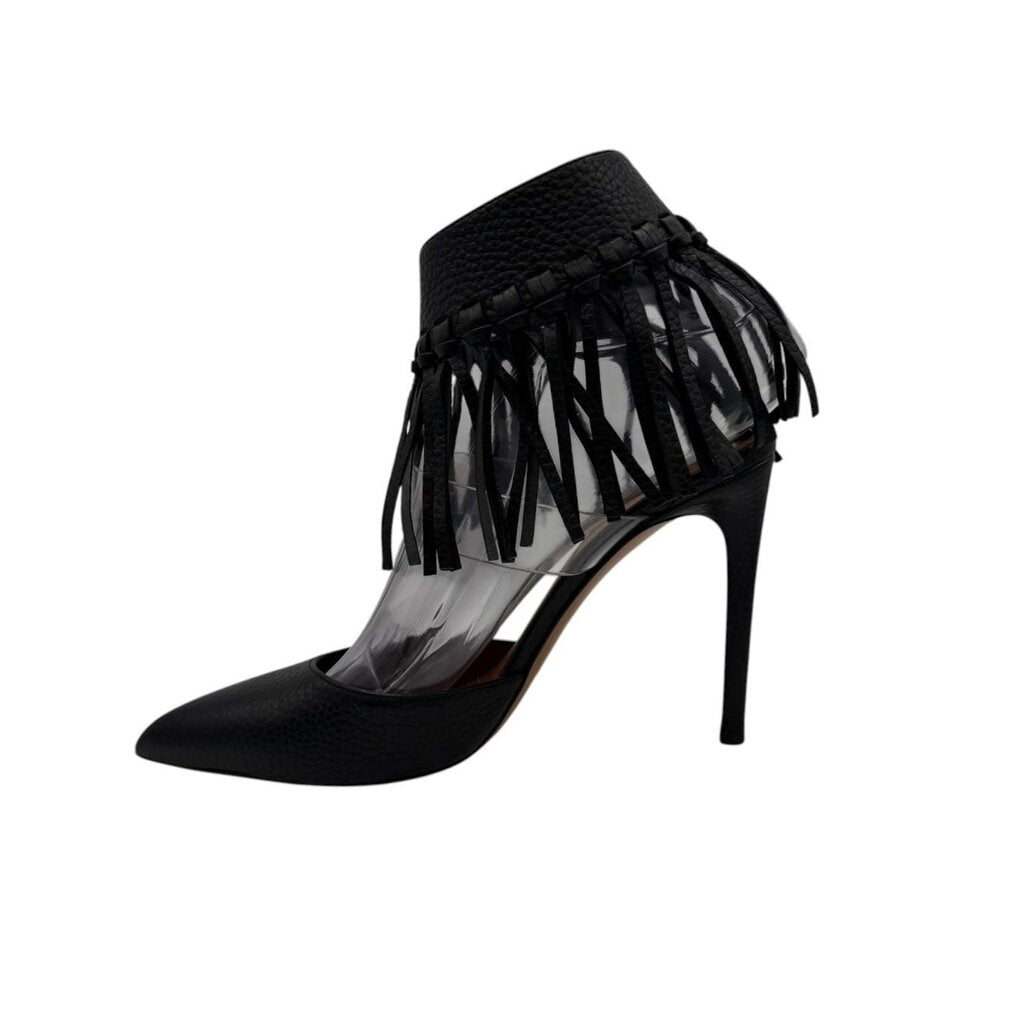 Fringe Ankle Strap Pumps