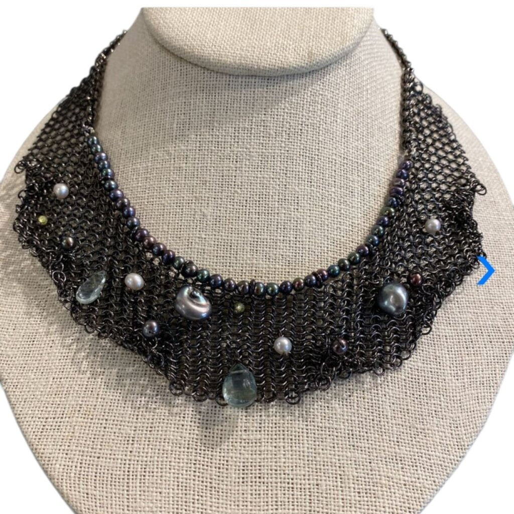 Alexis Bittar Mesh Pearls Choker / DC4