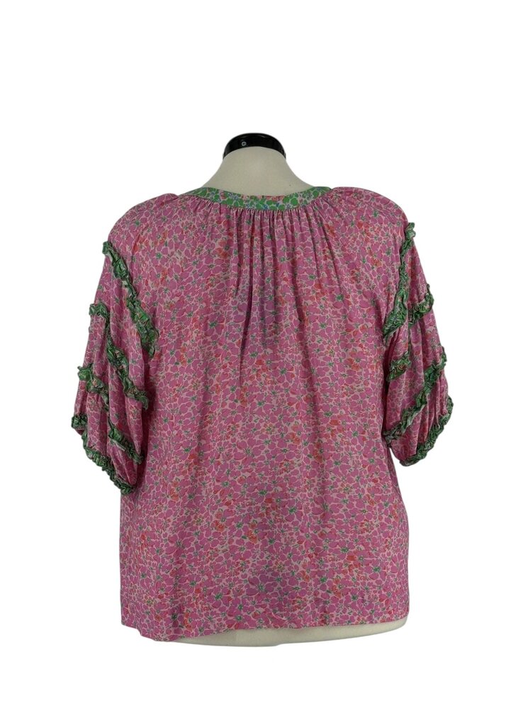 Tia Floral Ruffled Top