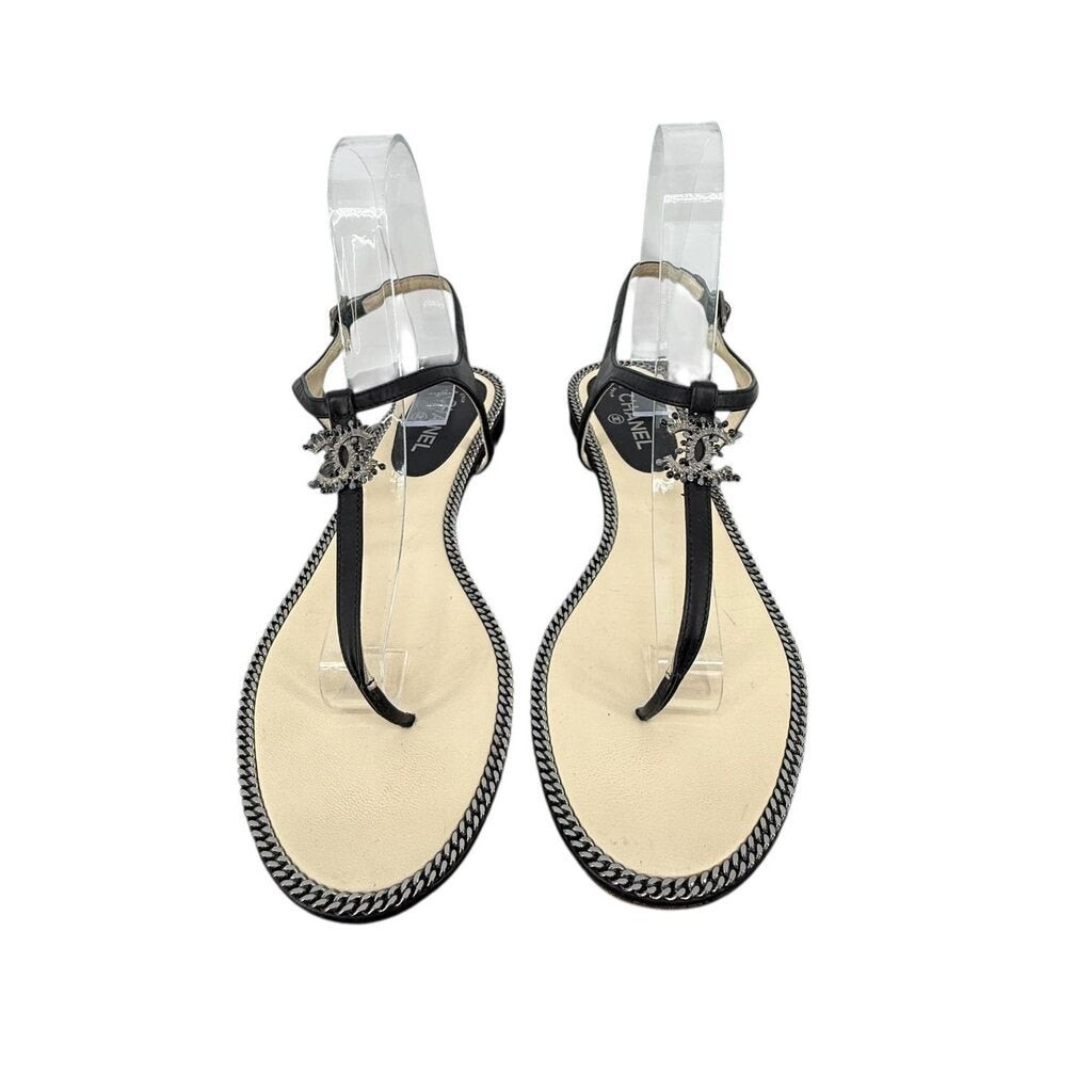 CC Logo Chain Thong Sandal