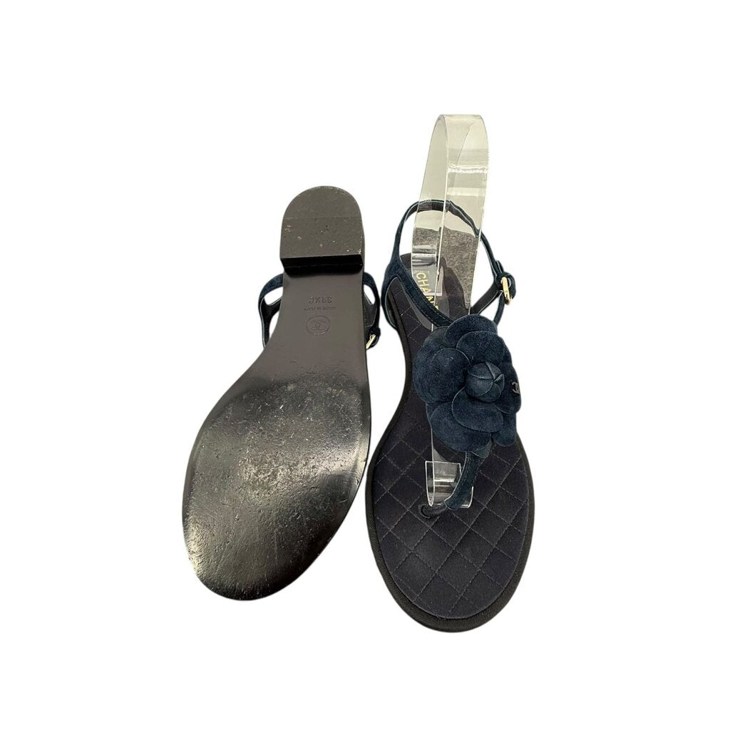 Chanel Quilted Lamb Leather Flower Sandal