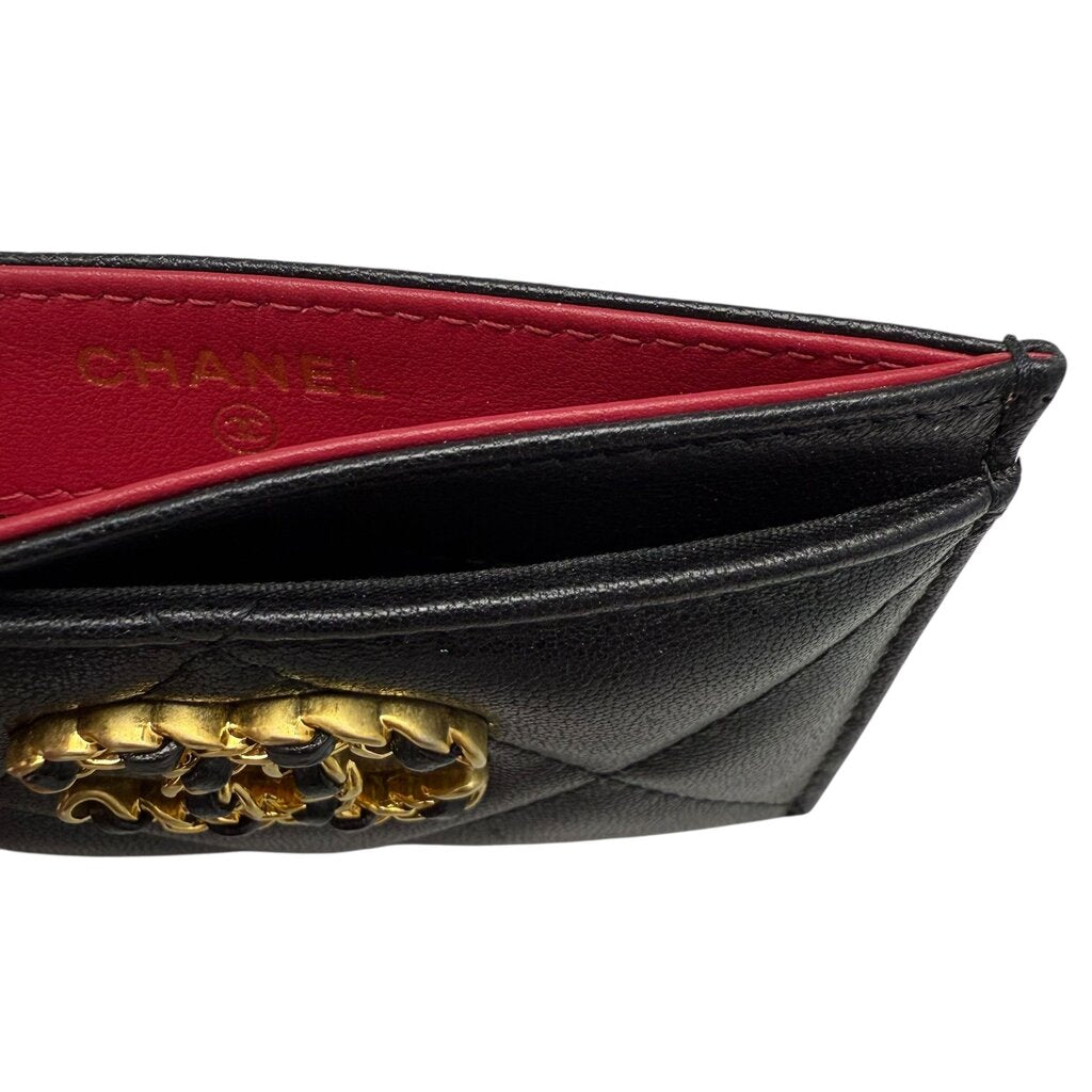Chanel 19 Lambskin Quilted Cardholder \ XFB4