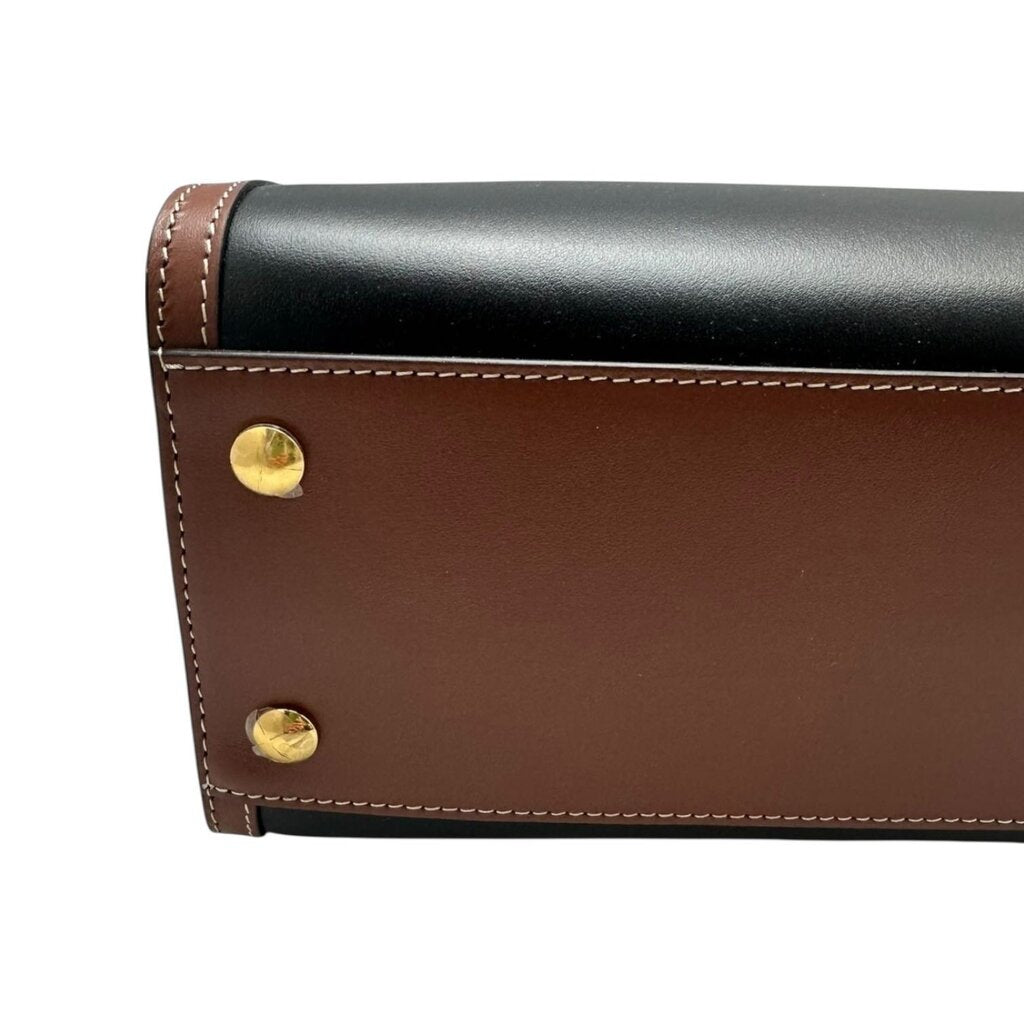 Plaid Leather Title Tote