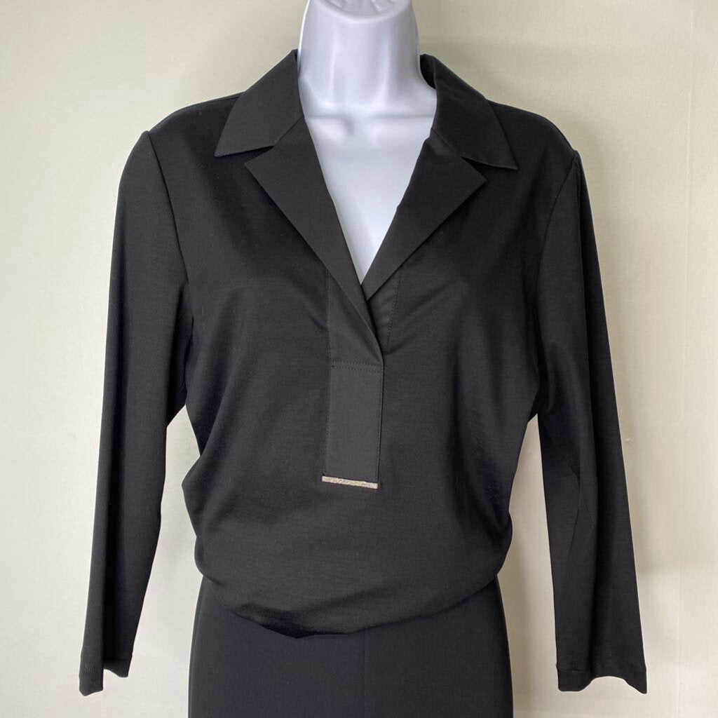 Black Collared No Button Tunic / IC4