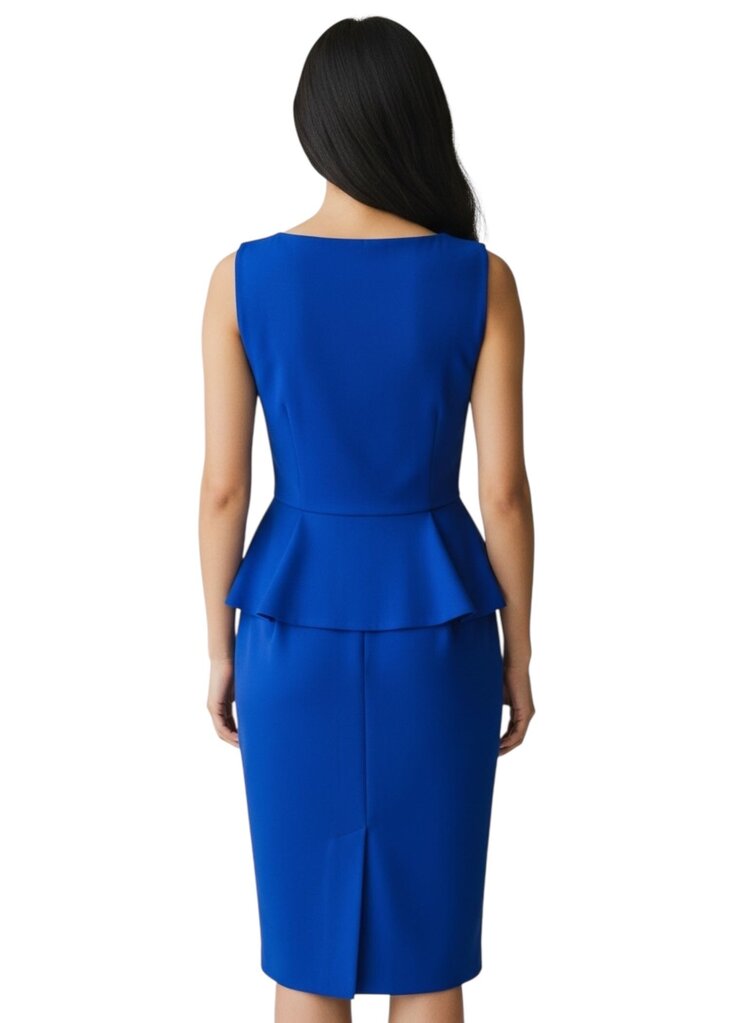 Sleeveless Peplum Sheath Dress