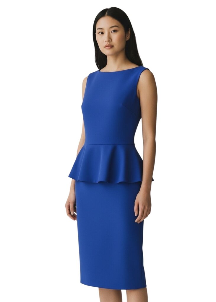 Sleeveless Peplum Sheath Dress