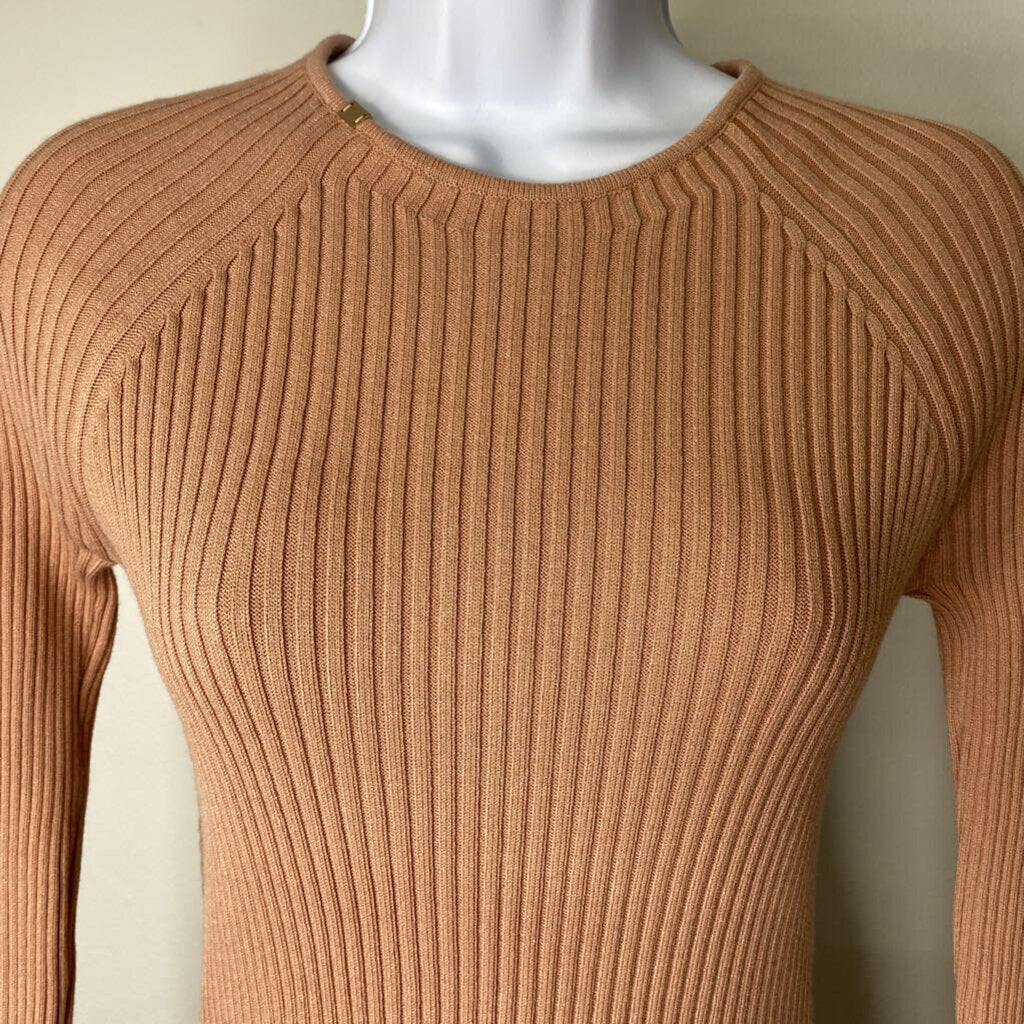 Blush Ribbed Open Back w/ Tie Maxi