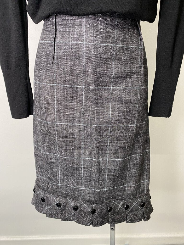 Black/Blue Midi w/ Embellished Trim / JA4