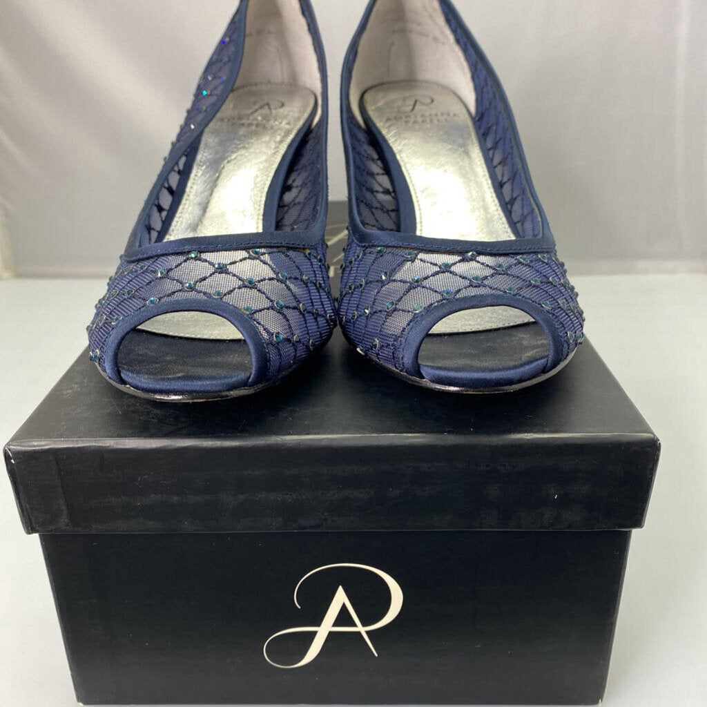 Jamie Netted Rhinestone Peep Toe / JA4