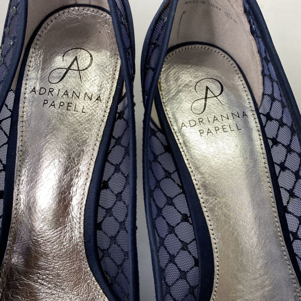 Jamie Netted Rhinestone Peep Toe / JA4