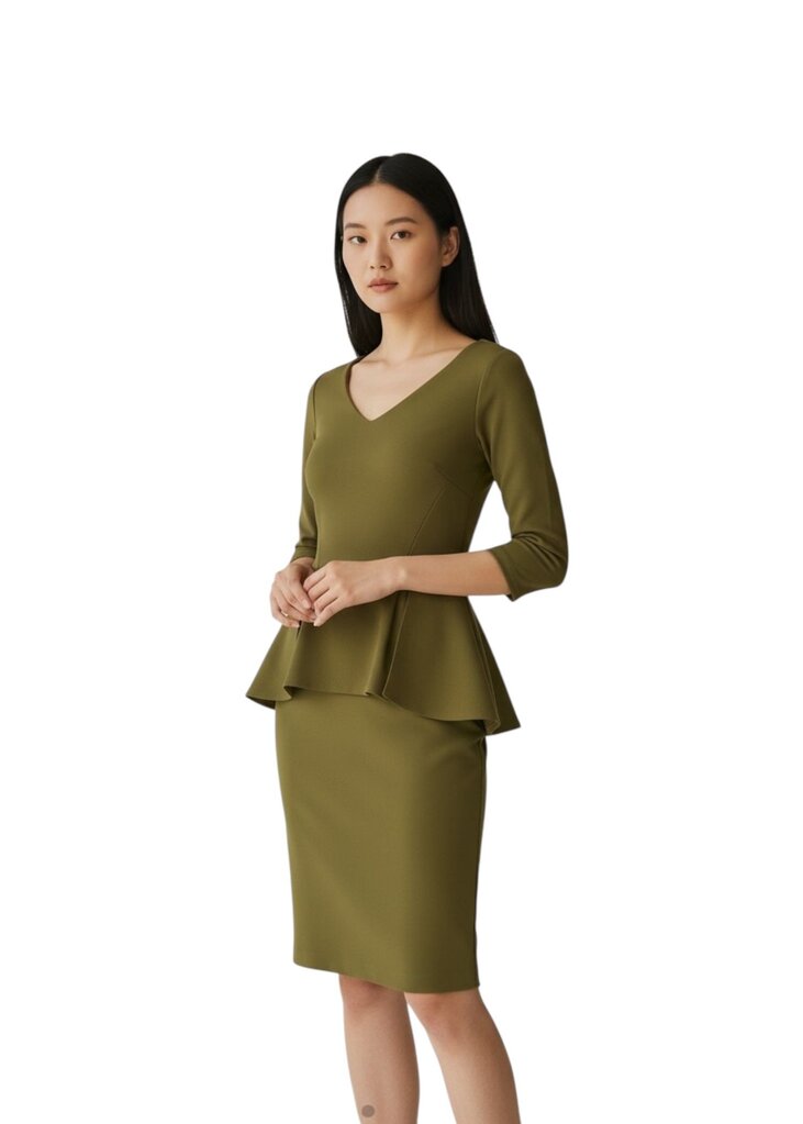 Cheyenne Split Peplum Long Sleeve V / XJB4