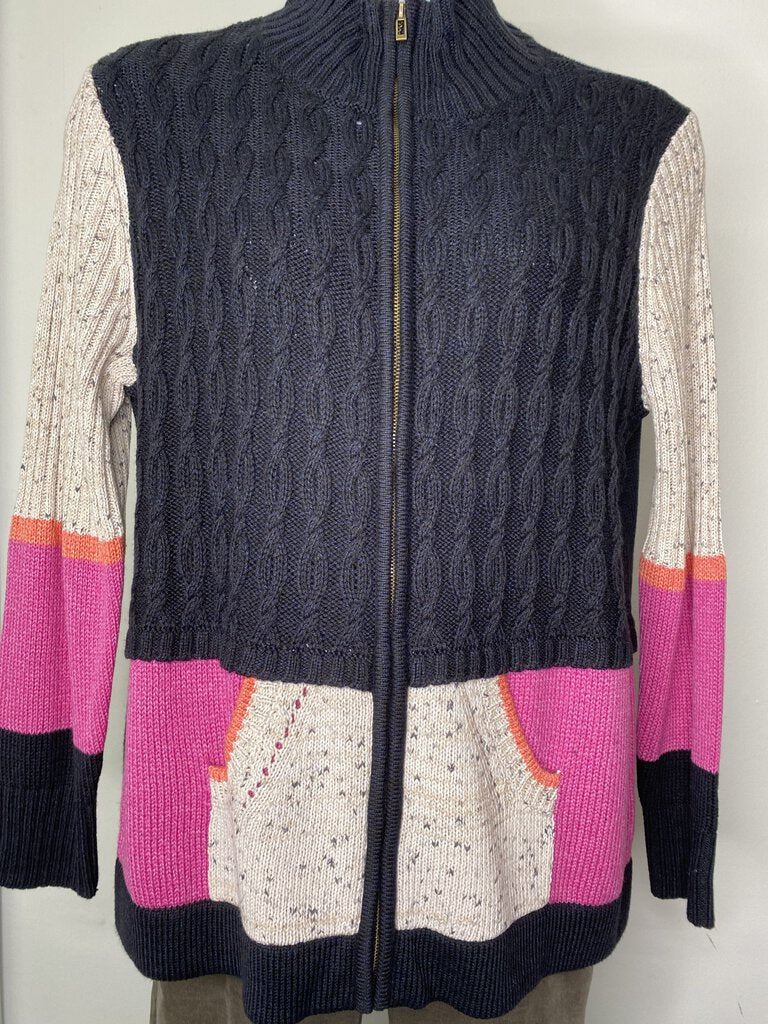 Navy/Pink Colorblock Full Zip \ JC4