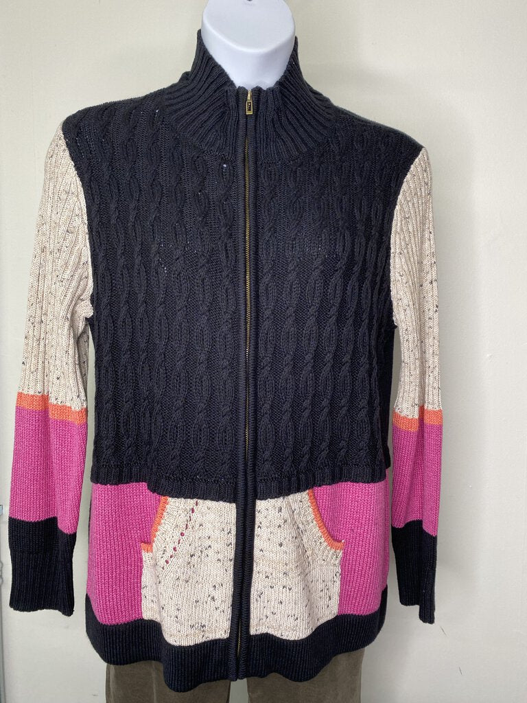 Navy/Pink Colorblock Full Zip \ JC4