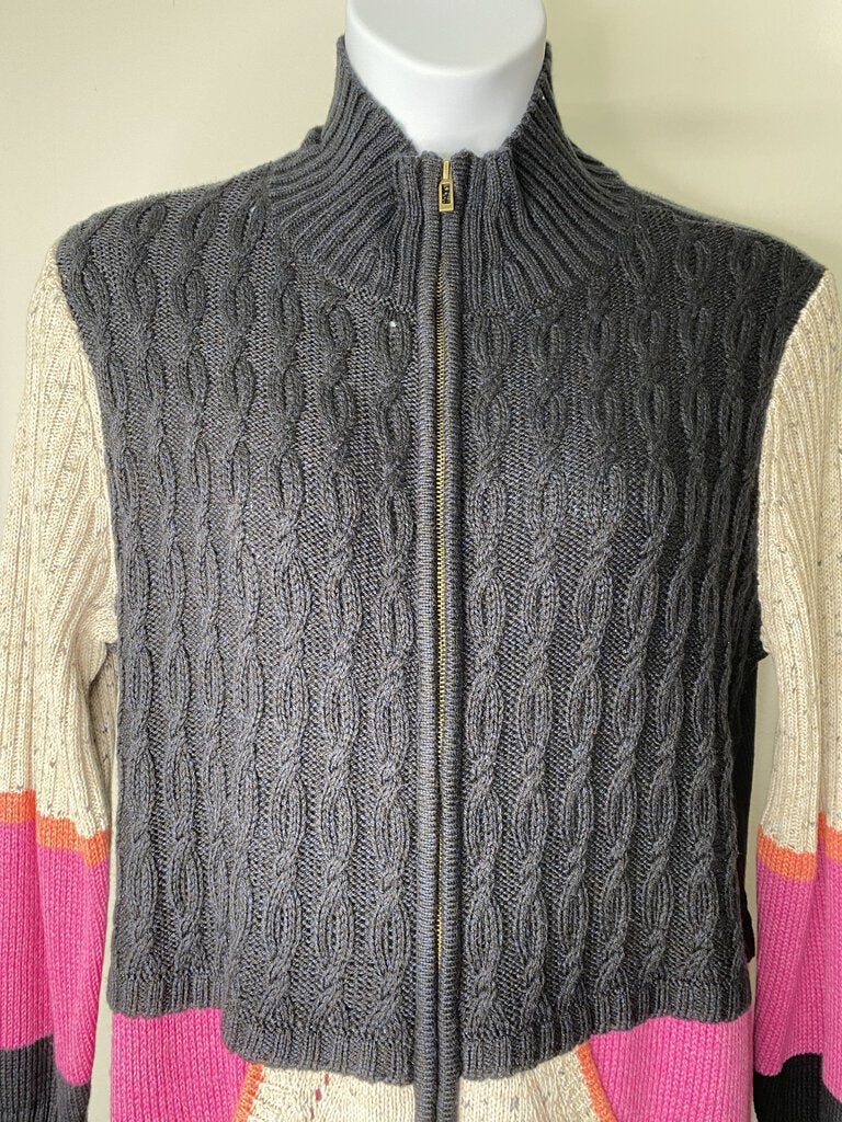 Navy/Pink Colorblock Full Zip \ JC4