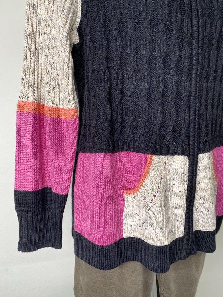 Navy/Pink Colorblock Full Zip \ JC4