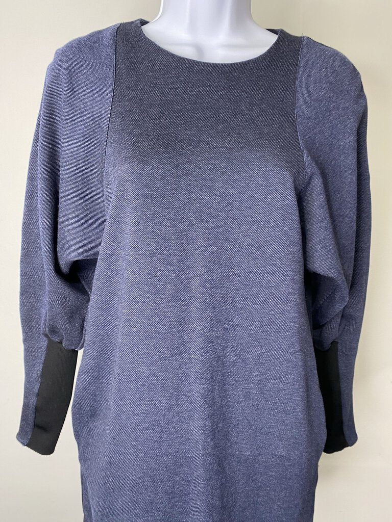 Ribbed Sleeve Back-Zip Tunic