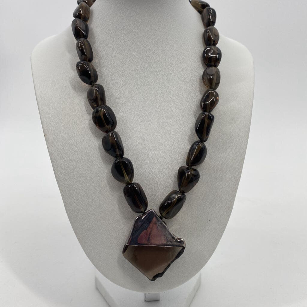 Silver Wrapped Stone w stacked stones / JC4