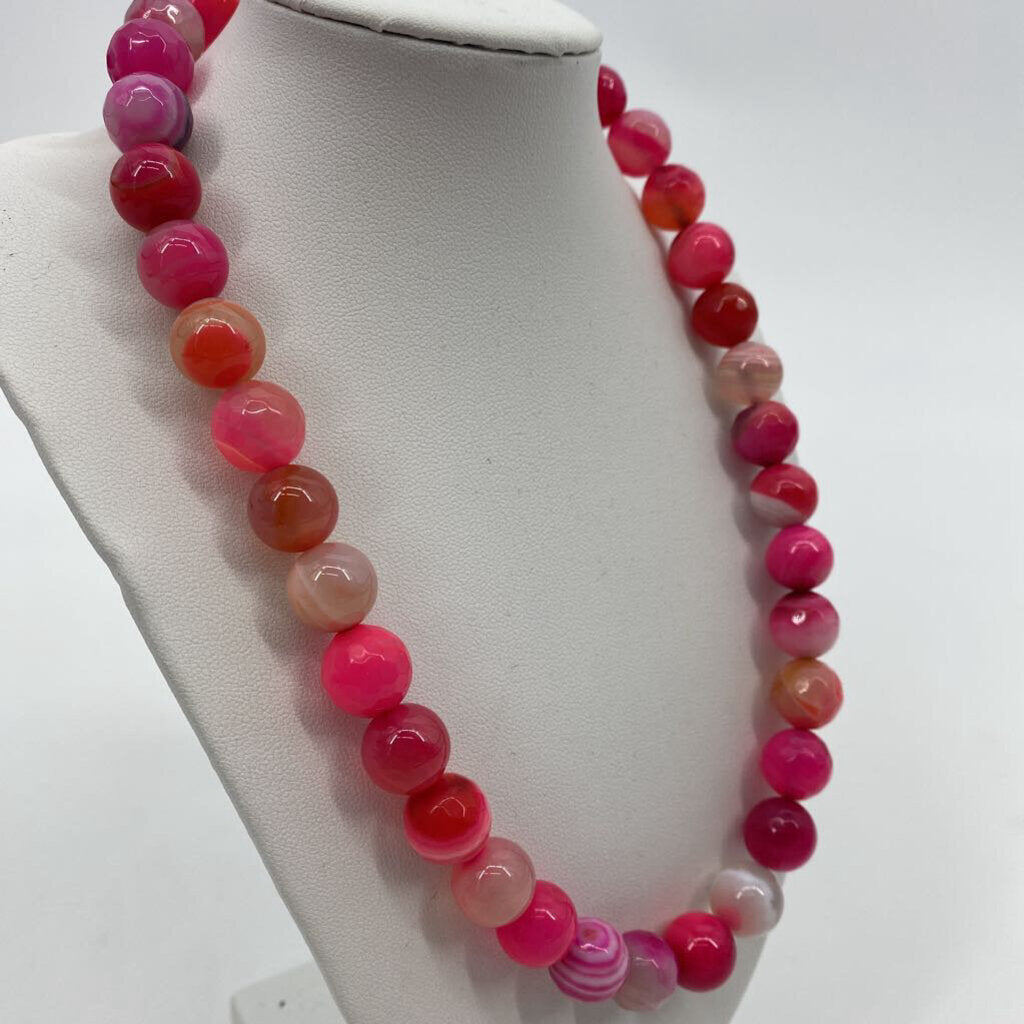 Mixed Pink Agate Beads / JD4