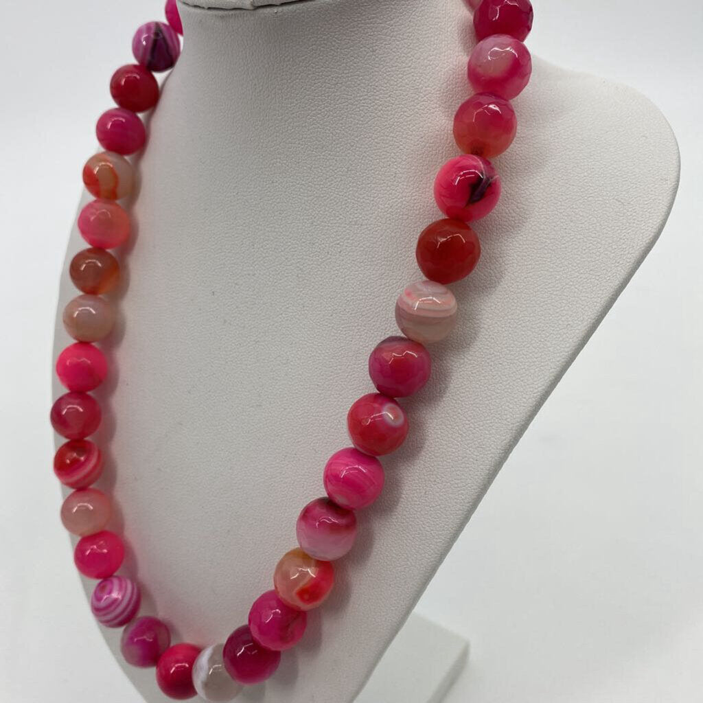 Mixed Pink Agate Beads / JD4