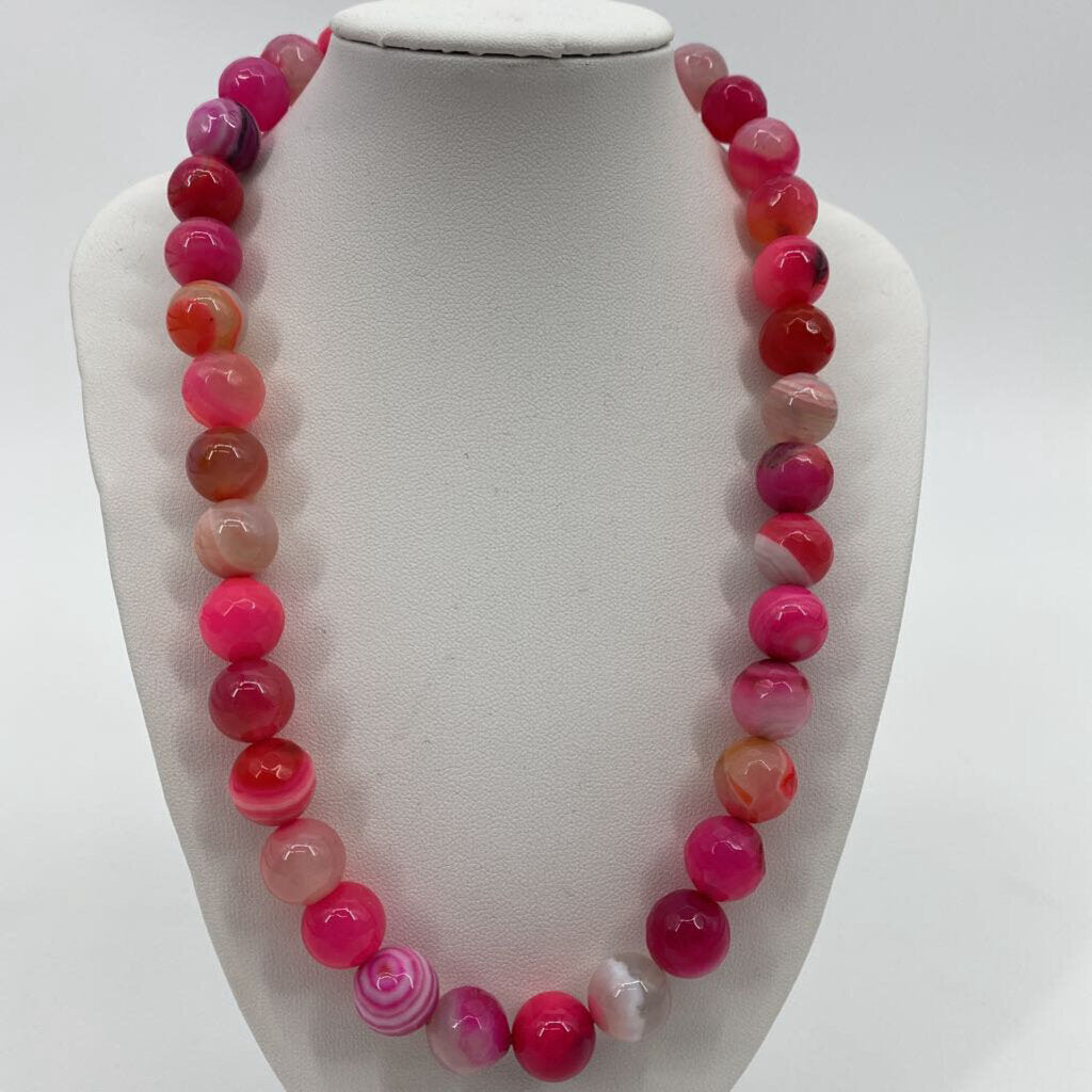 Mixed Pink Agate Beads / JD4