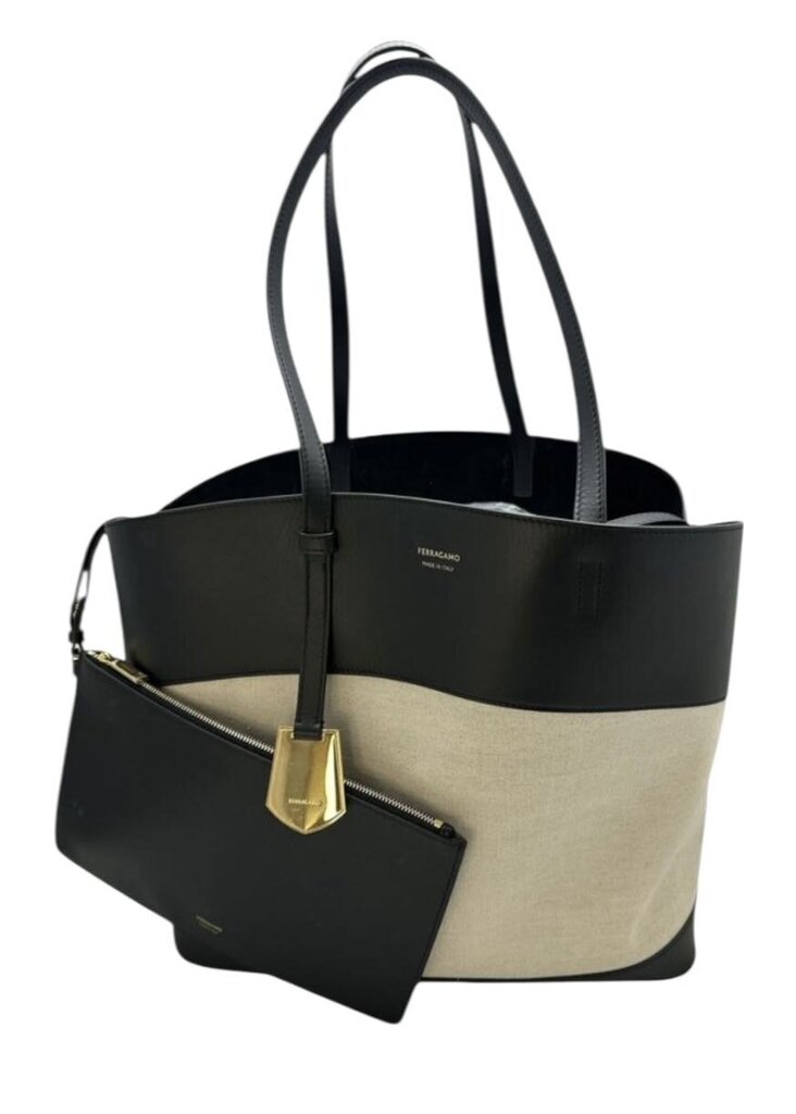 Leather and Canvas Tote \ KD4