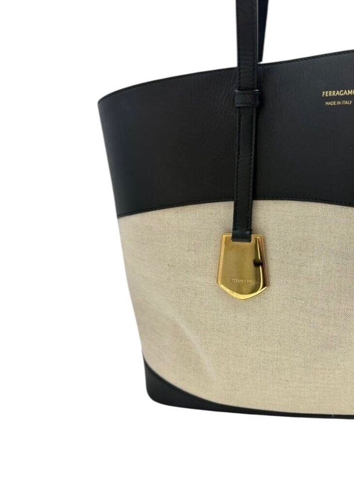 Leather and Canvas Tote \ KD4