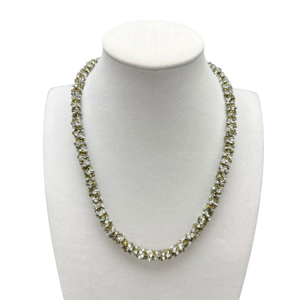Round Crystal Cluster Necklace