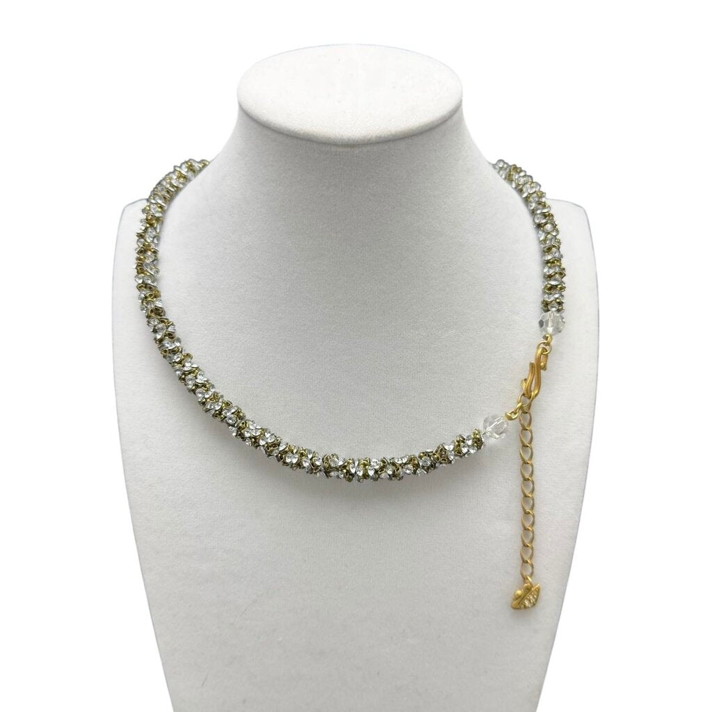 Round Crystal Cluster Necklace