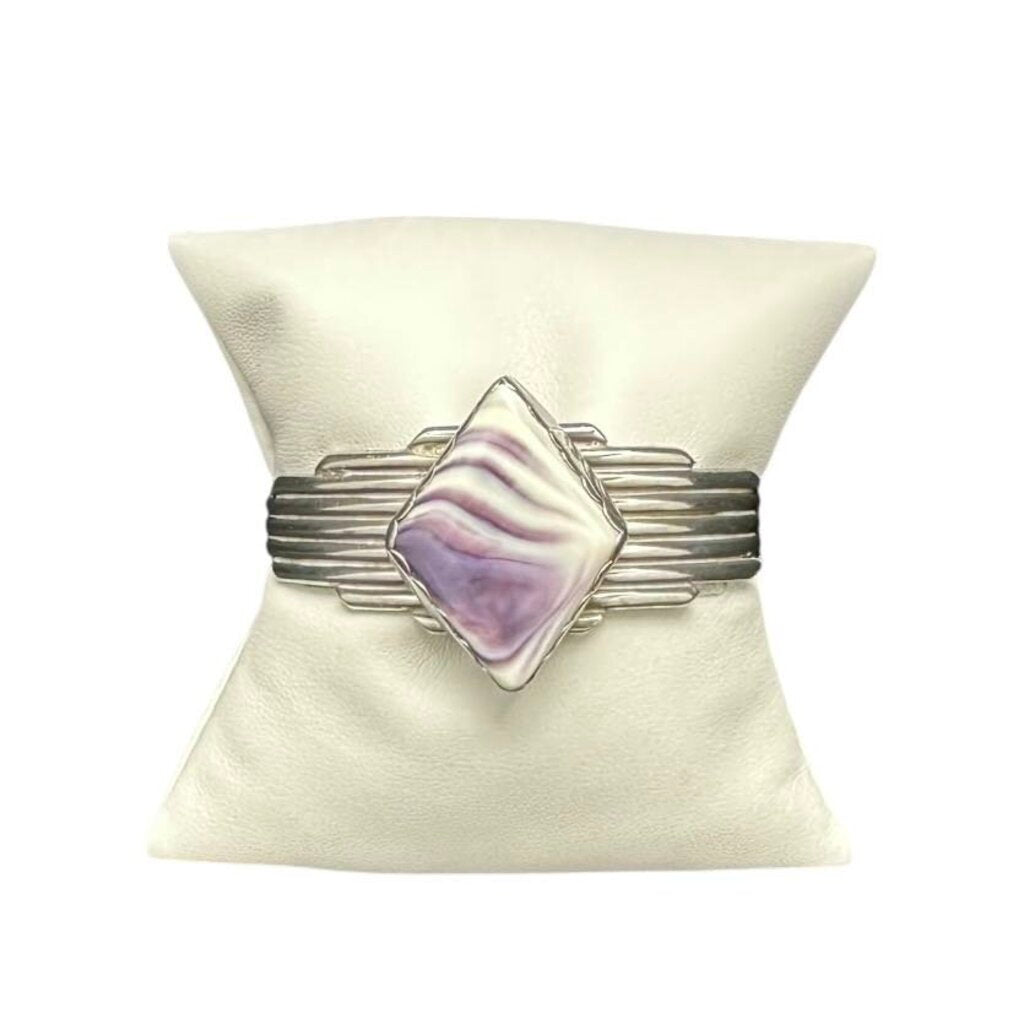 Purple Diamond Sterling Silver Cuff