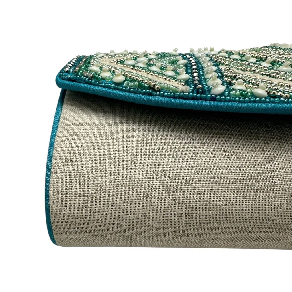 Beaded Envelope Barrel Clutch