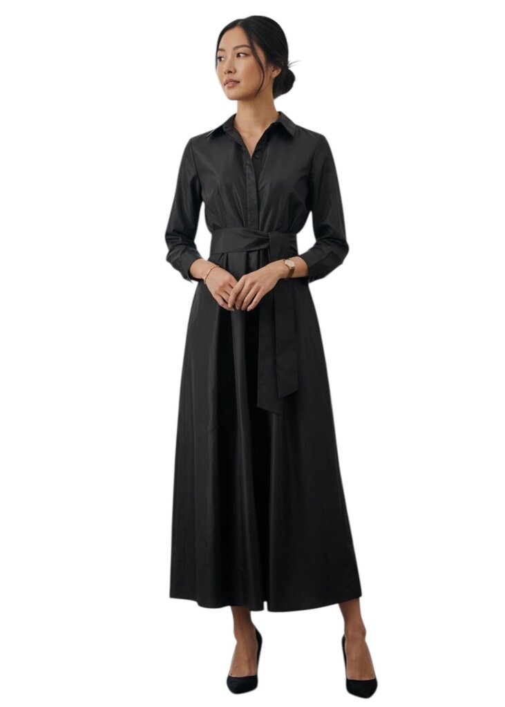 Belted Maxi Shirtdress