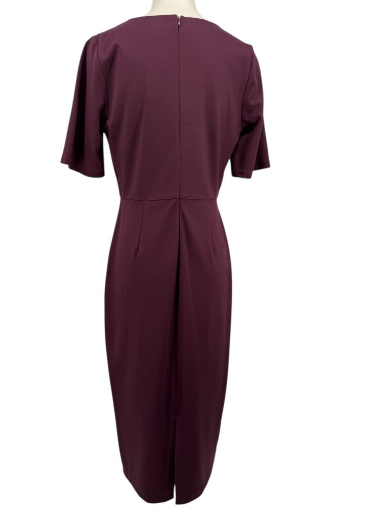 Bigio V Neck Short Sleeve Midi Dress