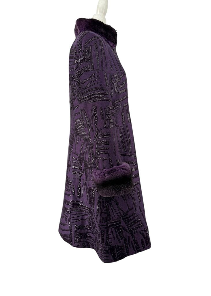 Chinchilla Fur Geometric Coat