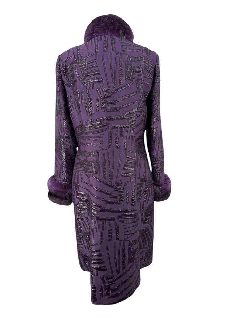 Chinchilla Fur Geometric Coat