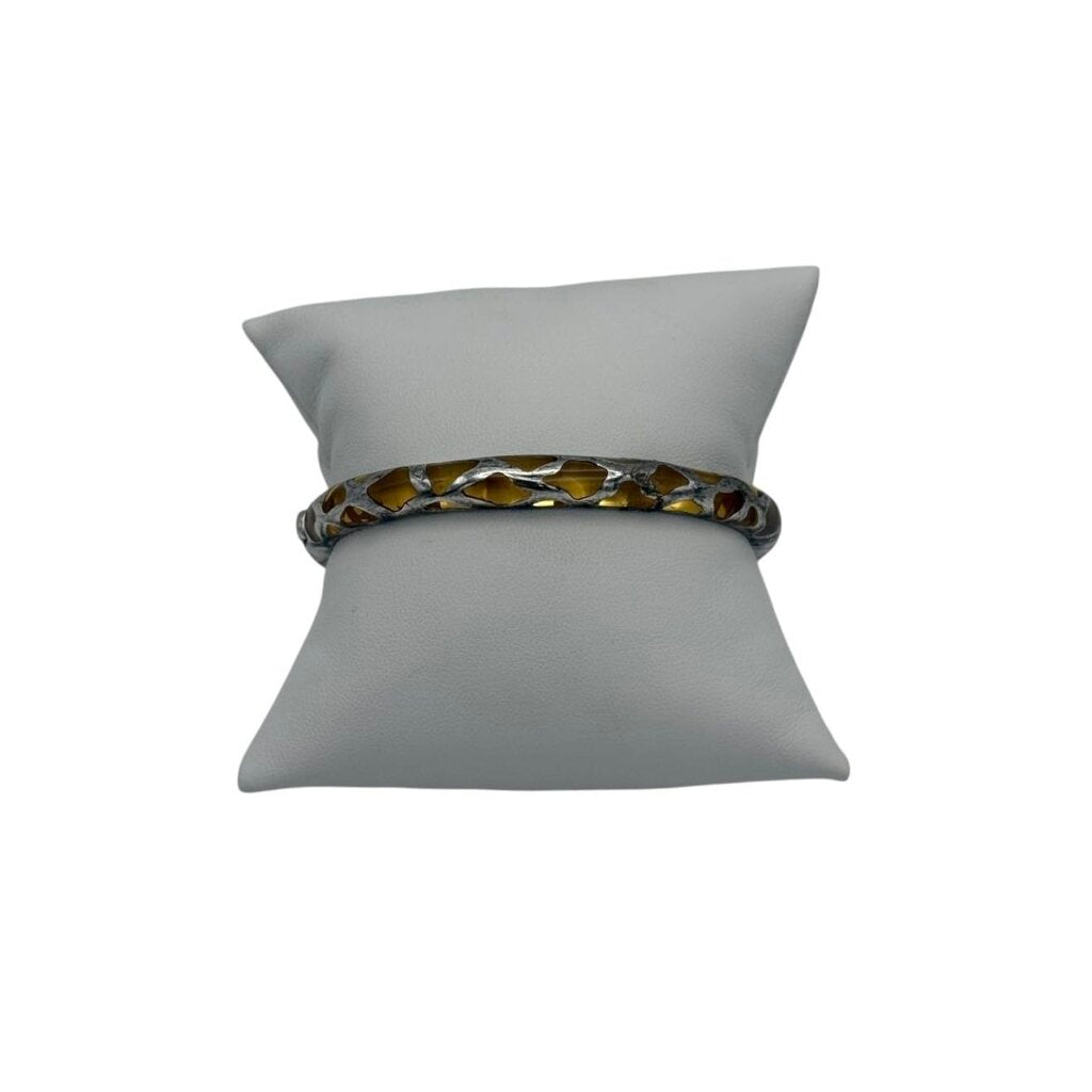 Sterling Silver Resin Bangle Bracelet