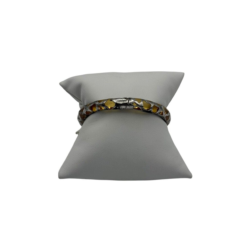 Sterling Silver Resin Bangle Bracelet