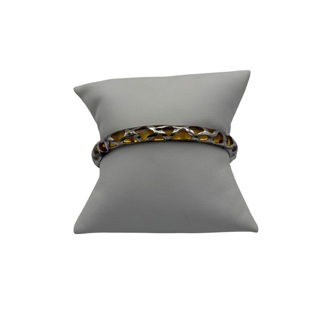 Sterling Silver Resin Bangle Bracelet