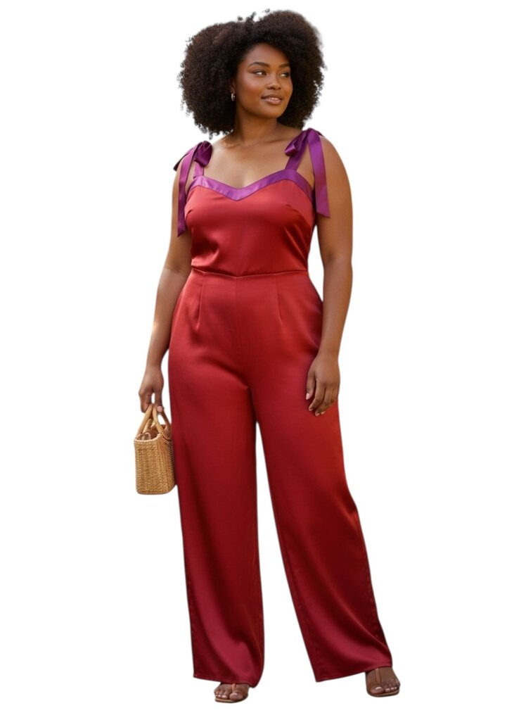 Hutch for Anthropologie Jumpsuit with Tie Straps at the Shoulders